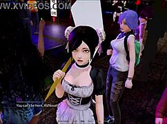 Exploring the harem hotel in episode 303 of the game.