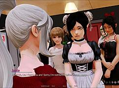 Exploring the harem hotel in episode 303 of the game.