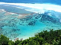 My sandy ass with red butt plug at paradise beach