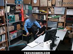 Cute Shoplifter Penelope Reed Lets Officer Fuck Her For No Charges!