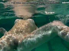 new teen 18+ enjoys bathing in bikini at beach underwater shower 😊