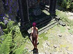 Hairy Babe Plays with Toys and Big Cock on Beach.