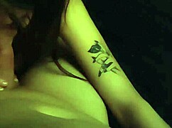 petite brunette teen enjoys sucking on a big treat in an amateur setting