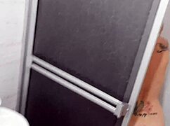 Spy on stepsister's big ass in shower