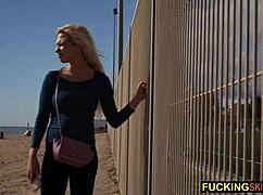 An attractive blonde teen has a big black cock penetrate her