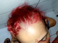 Amateur Milf Enjoys Facial While Cleaning Bathroom At Home