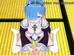 loving rem gives you a guided handjob in romantic atmosphere - re zero