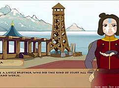 Busty Korra gives intriguing handjob in hentai adventure