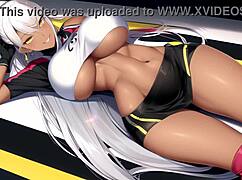Racing girls show big tits in AI hentai!