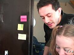 Hey, wanna see this petite French teen get hard anal?