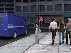 Watch me instruct my son's girlfriend to kiss her friend in this acting lesson game