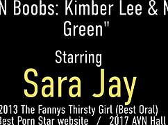 sara jay dominates maggie green and kimber lee in hot threesome 🔥