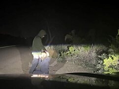 man, rough public sex, just poundin her pussy by the road...