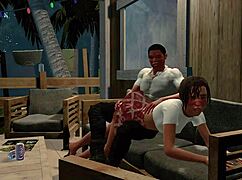 I watch Jack and Emma getting spanked in paradise, it's so hot and exciting
