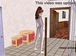 animated 3d teen girl poses sexily in hentai