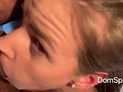 cute european girl deep throats my dick during casting