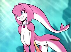 Mipha from Zelda gets fucked in hentai compilation