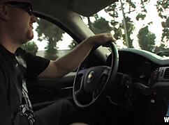 Riley Shy faces the black cock of destruction in a rough blowjob session leading to a facial