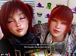 Hot redheads play sex game