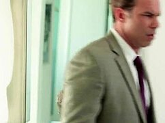 Gorgeous teen interacts with mature couple in storyline.