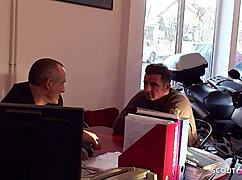 Blonde Real Twins Teen 18+ Denys and Tira in Rough Anal 4some