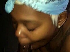 Ebony Babe Sucks Big Black Cock Passionately