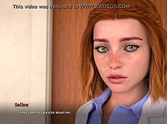 Redhead Selina in 3D anime hentai game route with big ass and tit focus