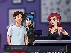 Summertime saga part 22: mother in law fucked on desk with monster cock!