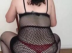 Latina in lingerie performs sexy striptease in california