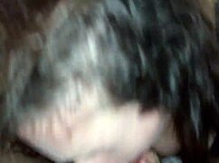 White slut giving bbc blowjob and cumshot