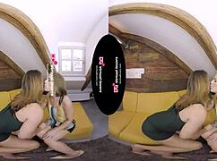 In Tsvirtuallovers VR, a shemale is screwing a teen girl in heels! 😍