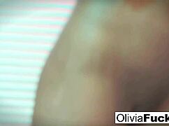 i'm olivia austin, teasing my big tits in the shower