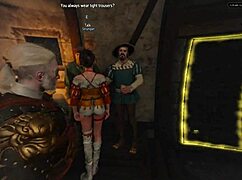 The Witcher 3: The Witcher into the water.