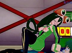 Tsuyu Asui Fucks Izuku Midoriya Creampie
