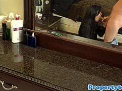 Beautiful Realtor Cocksucking During Property Viewing