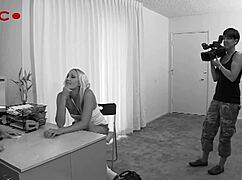 Blonde milf deepthroats then rides big cock