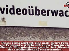 Skinny German teen gets POV in car at outdoor meetup