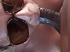 Shemale puts her mouth to work in the parking lot for oral pleasure.