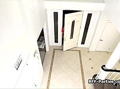 Busty bikini girlfriends are enjoying the party loot and some hard cock 😏