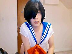 alicexiao shemale rocks solo webcam cumshot show