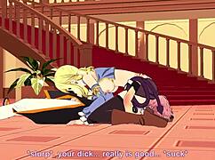 Lucy Natsu Fairy Tail Hentai Blowjob Handjob Cumshot Uncensored