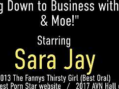 Phat ass milf sara jay shares a cock with hot babe porsha carrera 😏