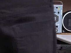 A uniformed hunky dude smashing a petite pornstar hard