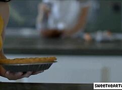 messy lesbian pornstars lick chocolate during sex