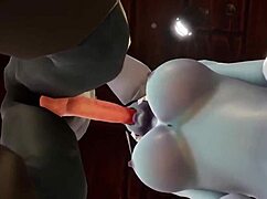 Elf fucks night elf blindfolded in kitchen parody