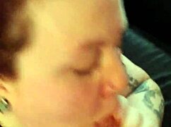 Fat Babe Sucks Big Cock Eagerly!