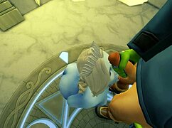 evil snow queen gets her big ass fucked and deepthroats cock in bdsm scene