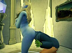 evil snow queen gets her big ass fucked and deepthroats cock in bdsm scene