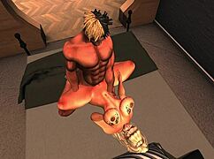 intense interracial anal sex with blonde cougar milf in anime hentai cartoon featuring oral and random acts