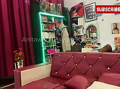 Anal hole fingered with dildo